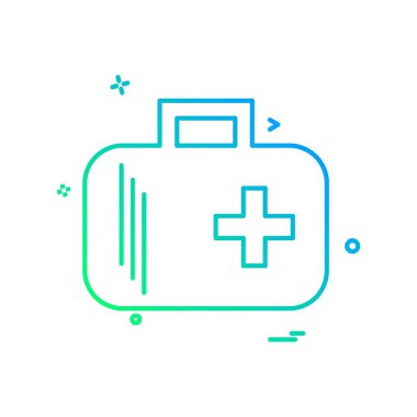 Tıbbi simge tasarım, renkli vektör çizim