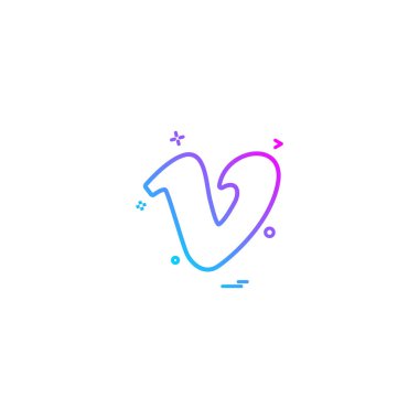 Vimeo simge tasarım vektörü