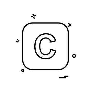 İngilizce alfabe simge tasarlamak vektör 