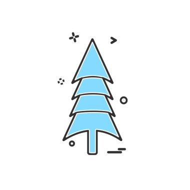 Ağaç simgesi tasarım vektörü