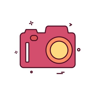 Kamera simgesi tasarım vektörü