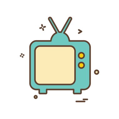 TV simgesi tasarım vektörü