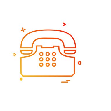 Telefon simgesi tasarım vektörü 