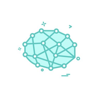 Yapay devre zeka simgesi vektör tasarımı