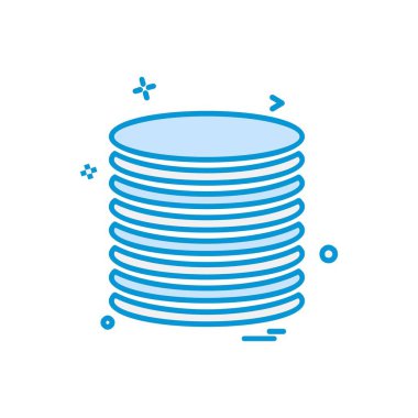 Sikke simge tasarım, renkli vektör çizim