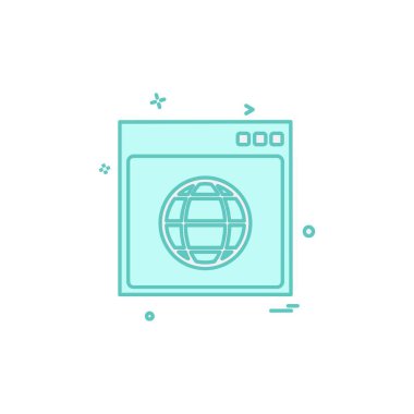 Web yerleşim simgesi tasarım vektörü