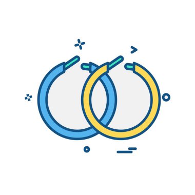 Küpe simge tasarlamak vektör