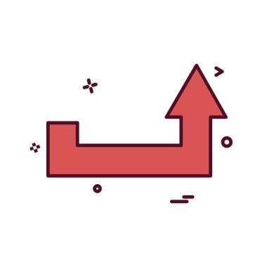 Yukarı ok simgesi tasarım vektörü