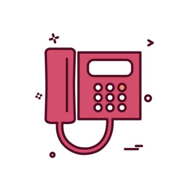 Telefon simgesi tasarım vektörü 