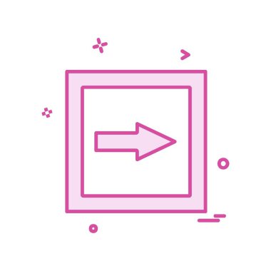 Yön ok simgesi tasarım vektörü 