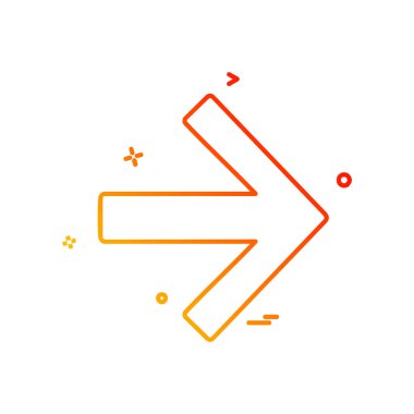 Sağ ok simge tasarlamak vektör