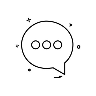 sohbet sms metin simge vektör tasarımı