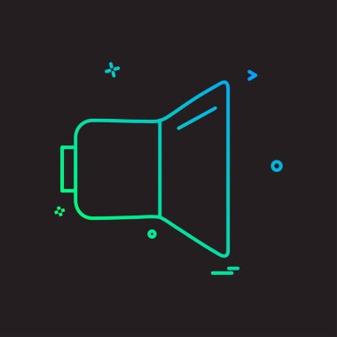 Siyah arka plan üzerinde renkli ortam simgesi