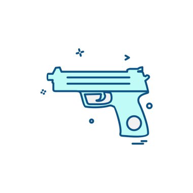 Silah simge tasarlamak vektör 