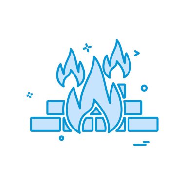 Simge tasarım vektörünü ateşle