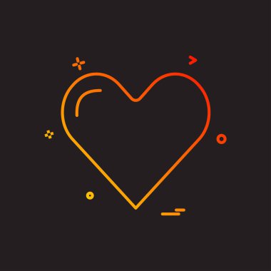 Kalp simgesi tasarım, Sevgililer günü için vektör çizim