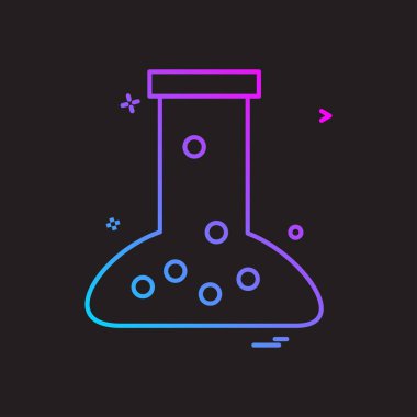 Şişesi simgesi tasarım, renkli vektör çizim