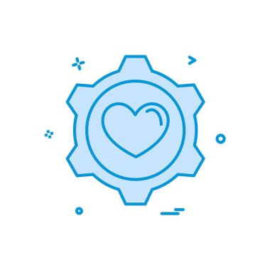 Kalp simgesi tasarım, Sevgililer günü için vektör çizim