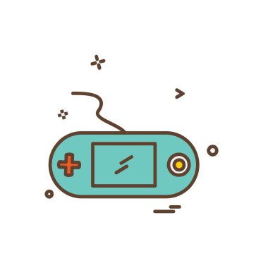 Oyun uzak simge tasarım vektörü