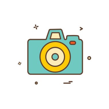 Kamera simgesi tasarım vektörü