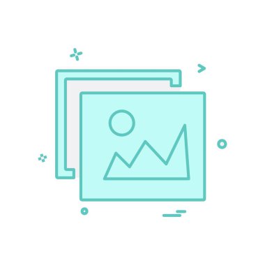 Resim simge tasarlamak vektör