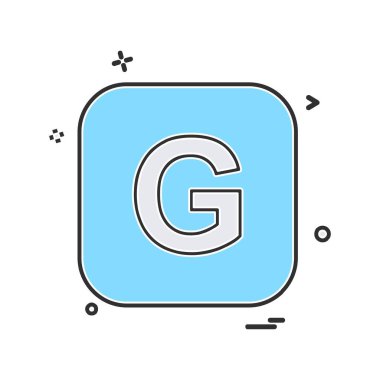 İngilizce alfabe simge tasarlamak vektör 