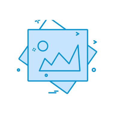 Görüntü simgesi tasarım, renkli vektör çizim