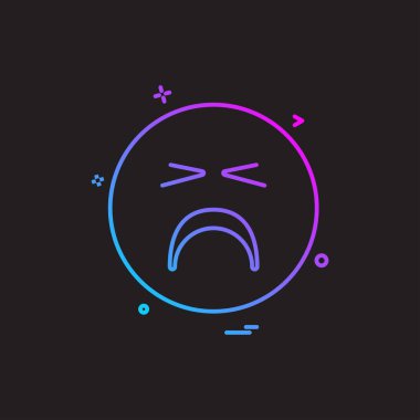 Emoji simgesi tasarım, vektör çizim