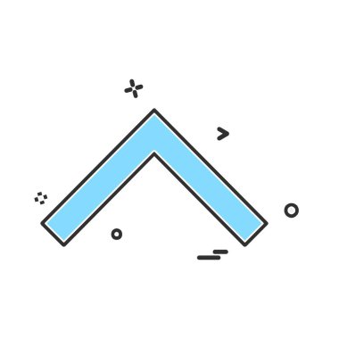 Yukarı ok simgesi tasarım vektörü