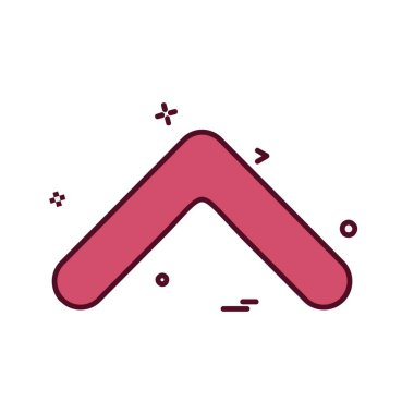 Yukarı ok simgesi tasarım vektörü