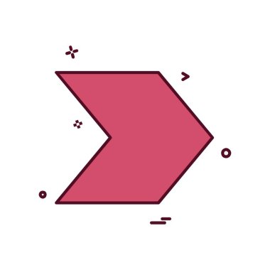 Doğru simgesi tasarım, renkli vektör çizim