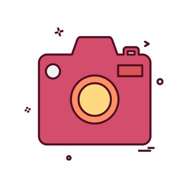 Kamera simgesi tasarım vektörü