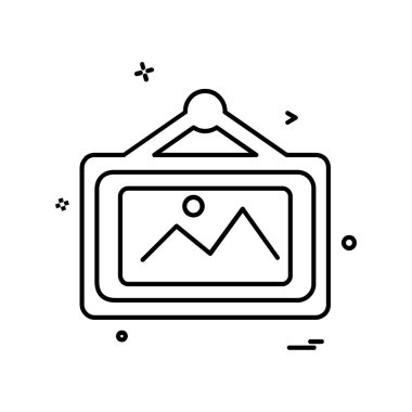 Mobilya simgesi tasarım, renkli vektör çizim