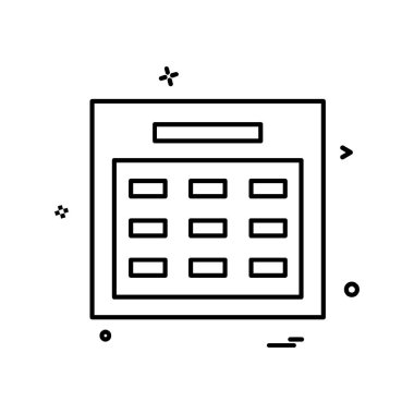 Takvim simgesi tasarım vektörü