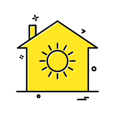 Ev simgesi tasarım vektörü 