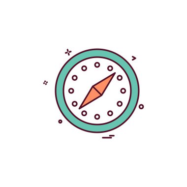 Saat simgesi tasarım vektörü