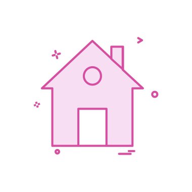 ev düz simge vektör tasarımı