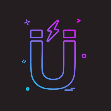 Mıknatıs simge tasarlamak vektör