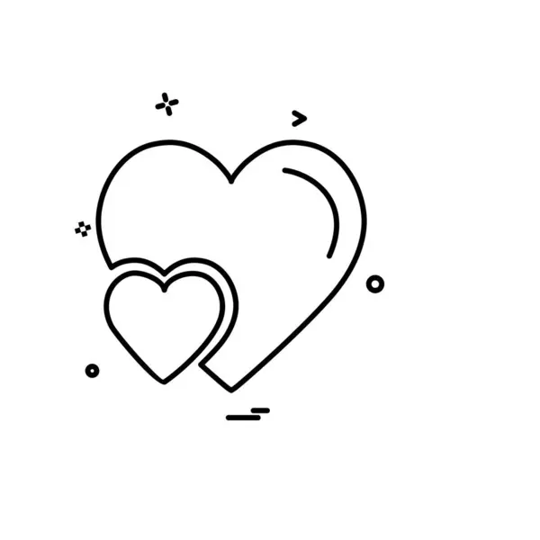 Hart Pictogram Ontwerp Vectorillustratie Voor Valentijn — Stockvector