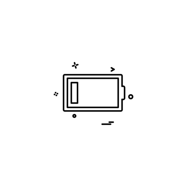 Vecteur Conception Icône Batterie Faible — Image vectorielle