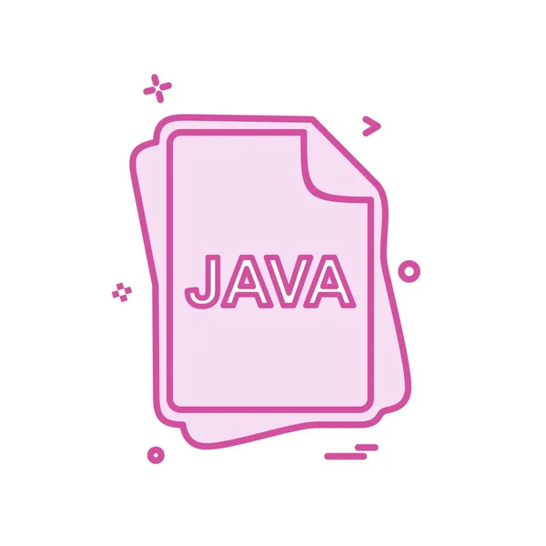 Java Fil Typ Ikon Design Vektor — Stock vektor