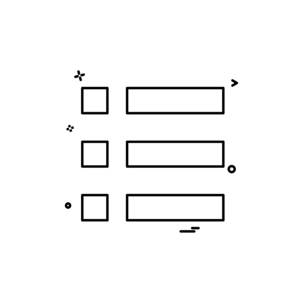 Designvektor Für Menüsymbole — Stockvektor