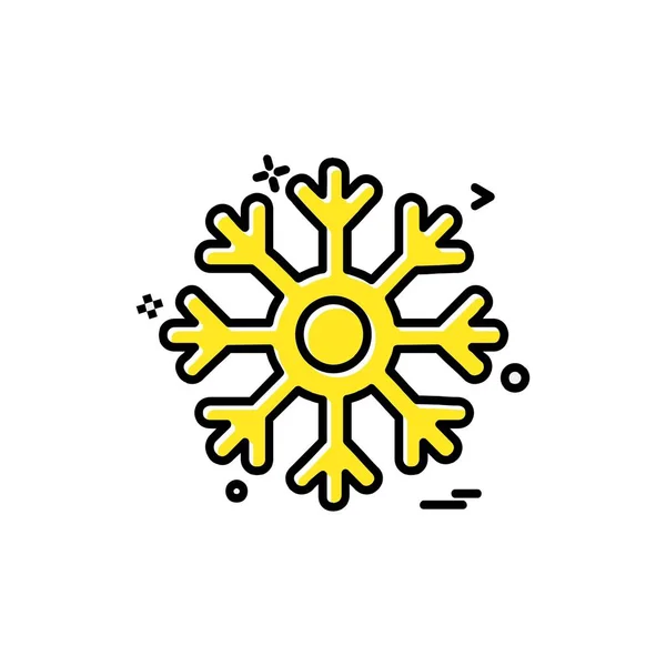 Sneeuwvlokken Pictogram Ontwerp Vectorillustratie — Stockvector