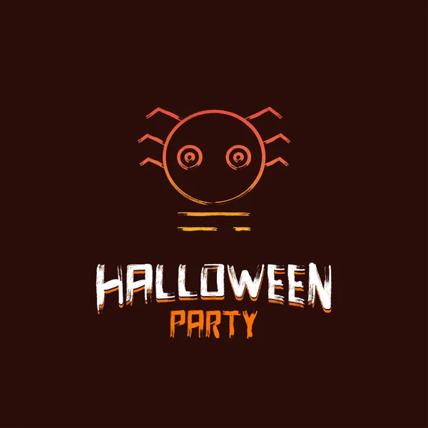 Halloweenfeest Ontwerpen Met Donkere Bruine Achtergrond Vector — Stockvector