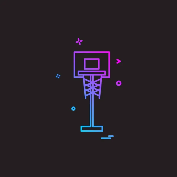 Basket Ball Icon Design Vector — Stock Vector