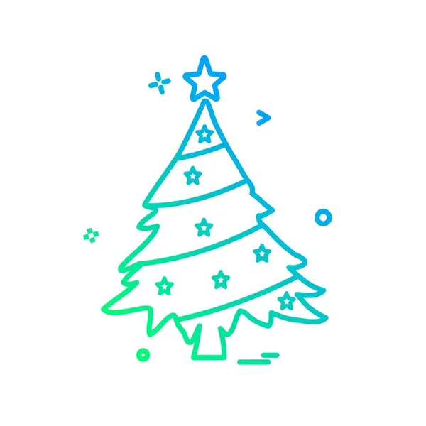 Weihnachtsbaum Symbol Design Vektor — Stockvektor