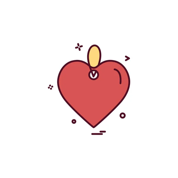 Projeto Ícone Coração Ilustração Vetor Para Dia Dos Namorados —  Vetores de Stock