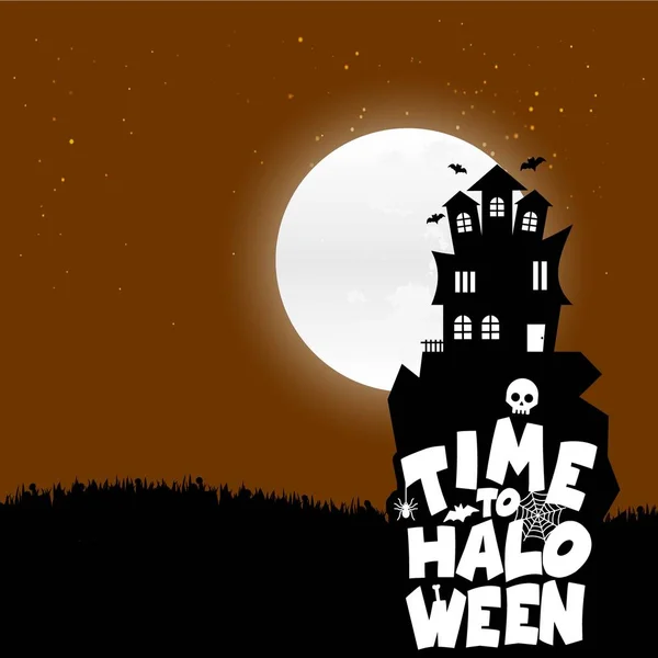 Happy Halloween Eng Nacht Achtergrond — Stockvector