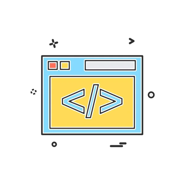 Code Icon Designvektor — Stockvektor