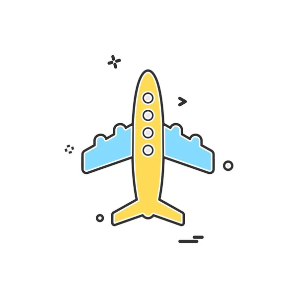 Aeroplane Icon Design Vector — Stock Vector